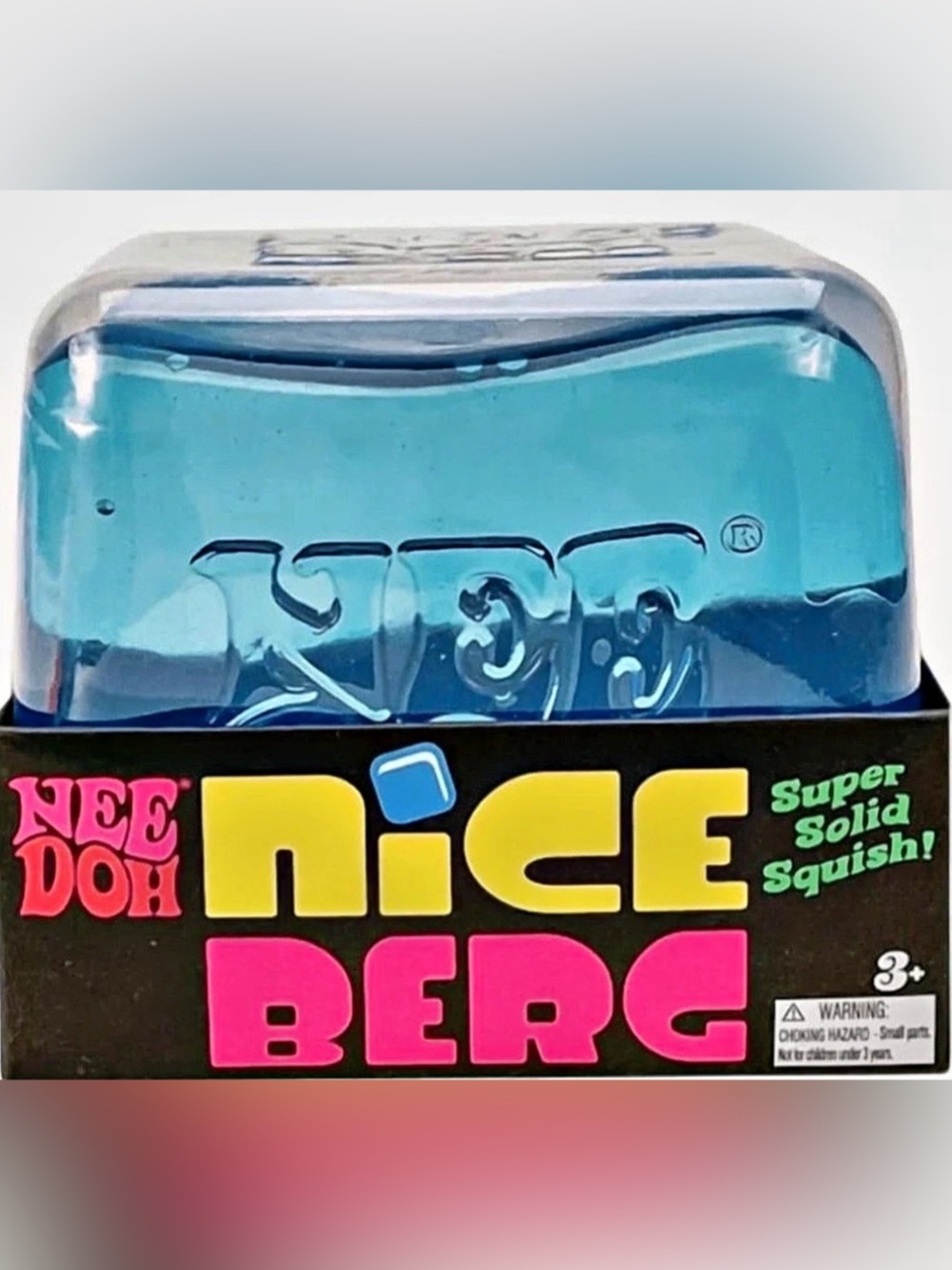 Nee Doh Nice Berg Super Solid Squish Toy Blue & Pink NWT